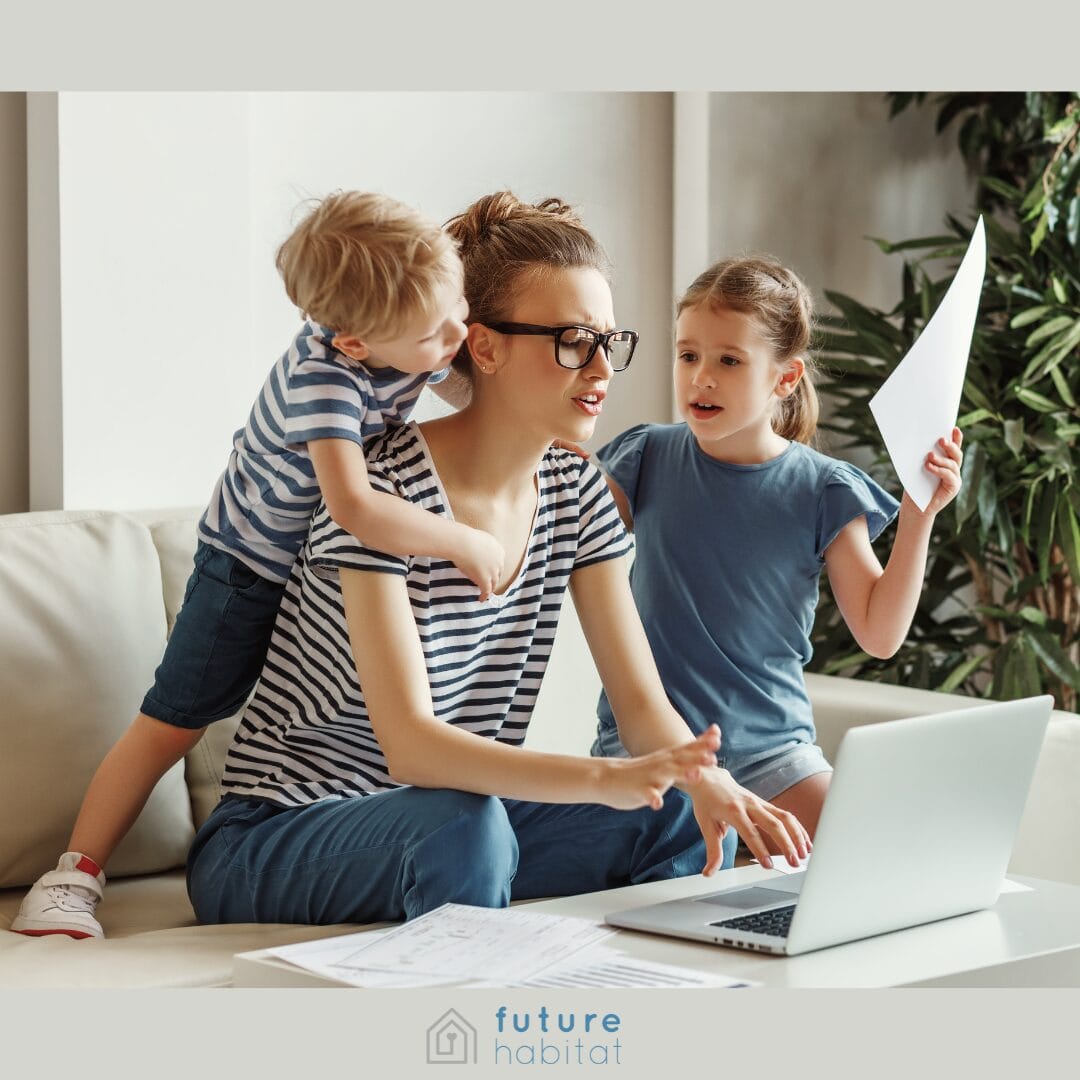 a mother thinking about buying a new home