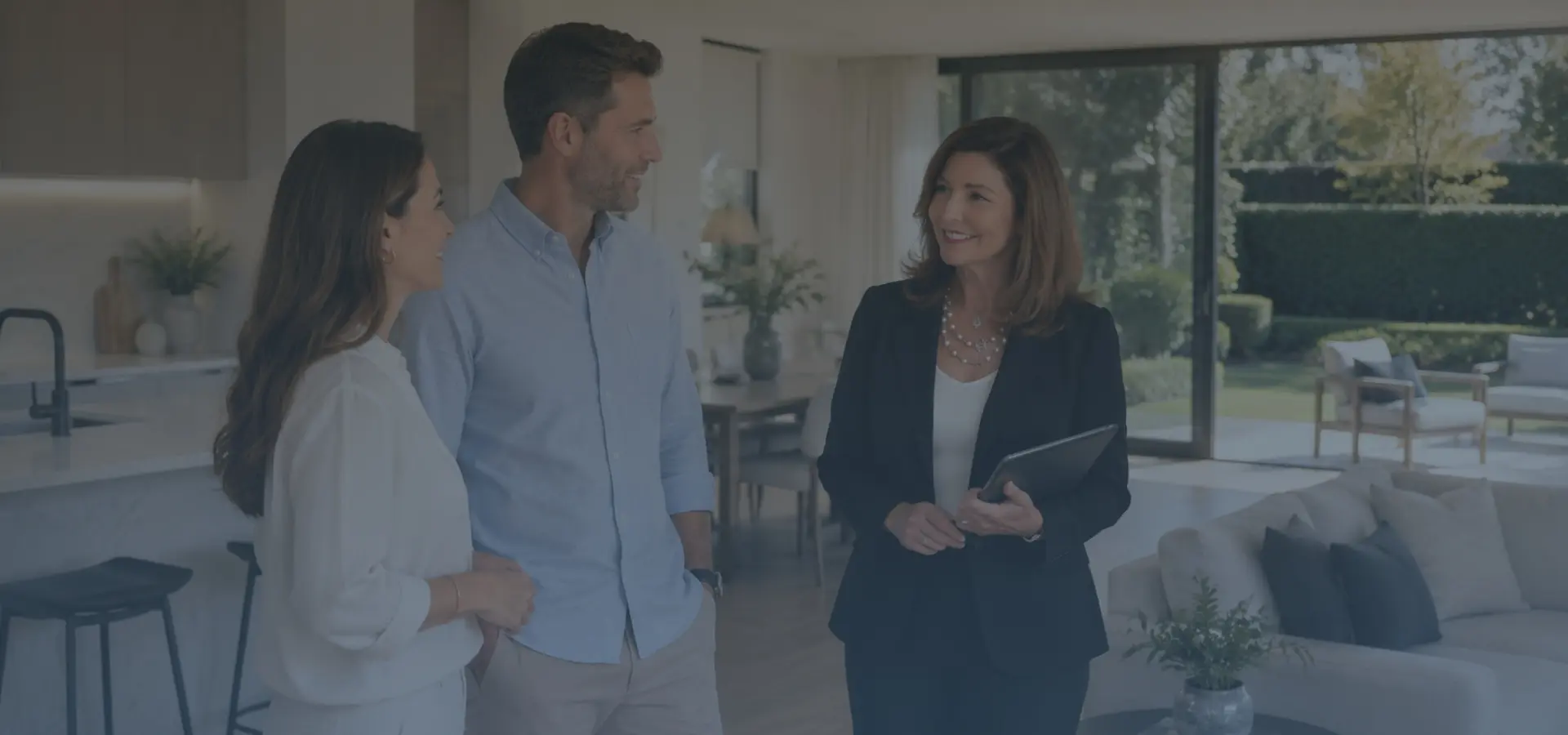 Sarah Mellish showing buyers through a home